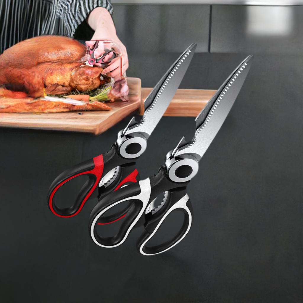 2PC Kitchen Shears Utility Kitchen Scissors Stainless Steel HEAVY DUTY Meat Tool | Brodtica.com