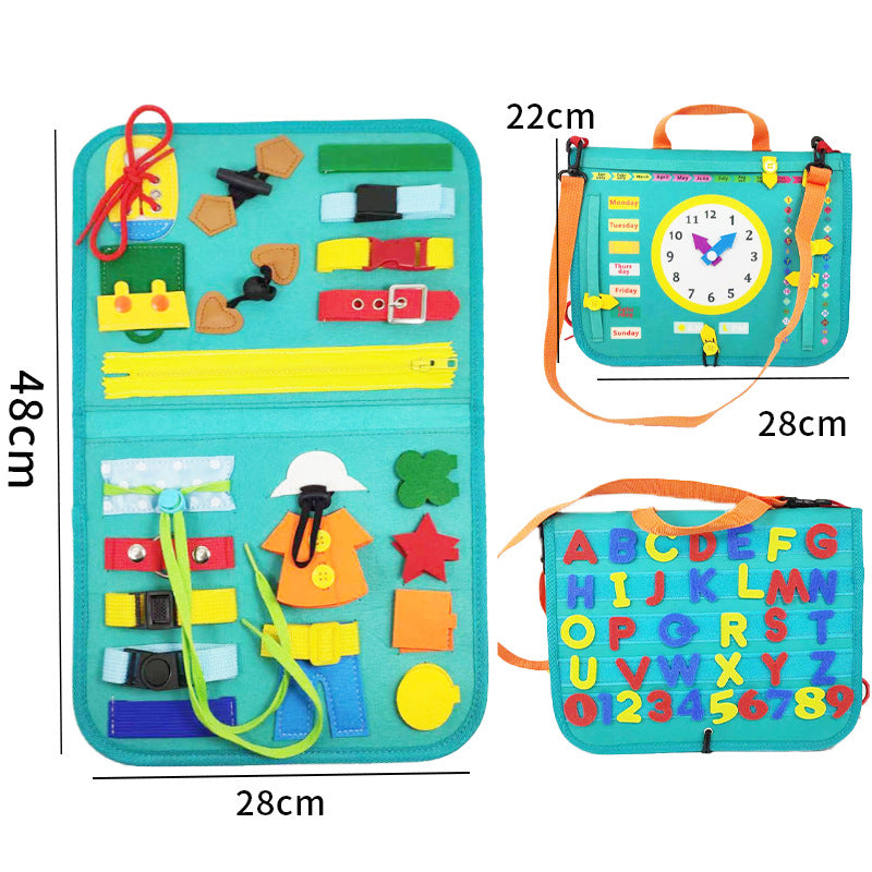Baby Early Education Preschool Sensory Learning Toy Book Children's Busy Board Dressing And Buttoning Learning | Brodtica.com - Brodtica