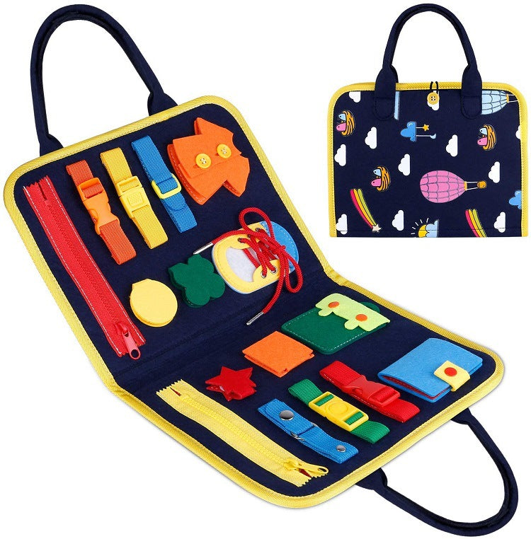 Baby Early Education Preschool Sensory Learning Toy Book Children's Busy Board Dressing And Buttoning Learning | Brodtica.com - Brodtica