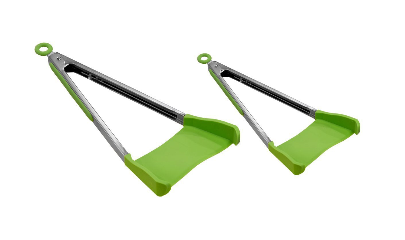 Silicone 2 in 1 Kitchen Spatula Silicone Tongs Clever Tongs | Brodtica.com - Brodtica