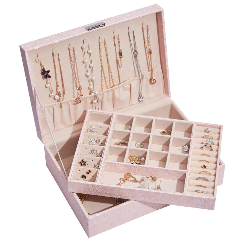 Double layer large capacity jewelry storage box | Brodtica.com - Brodtica Double layer large capacity jewelry storage box | Brodtica.com Presenting our Double Layer Large Capacity Jewelry Storage Box - the ideal answer for keeping your valuable jewelry coordinated and secure. This exquisitely planned storage box offers both style and usefulness, making it an ideal expansion to your dressing table or wardrobe.