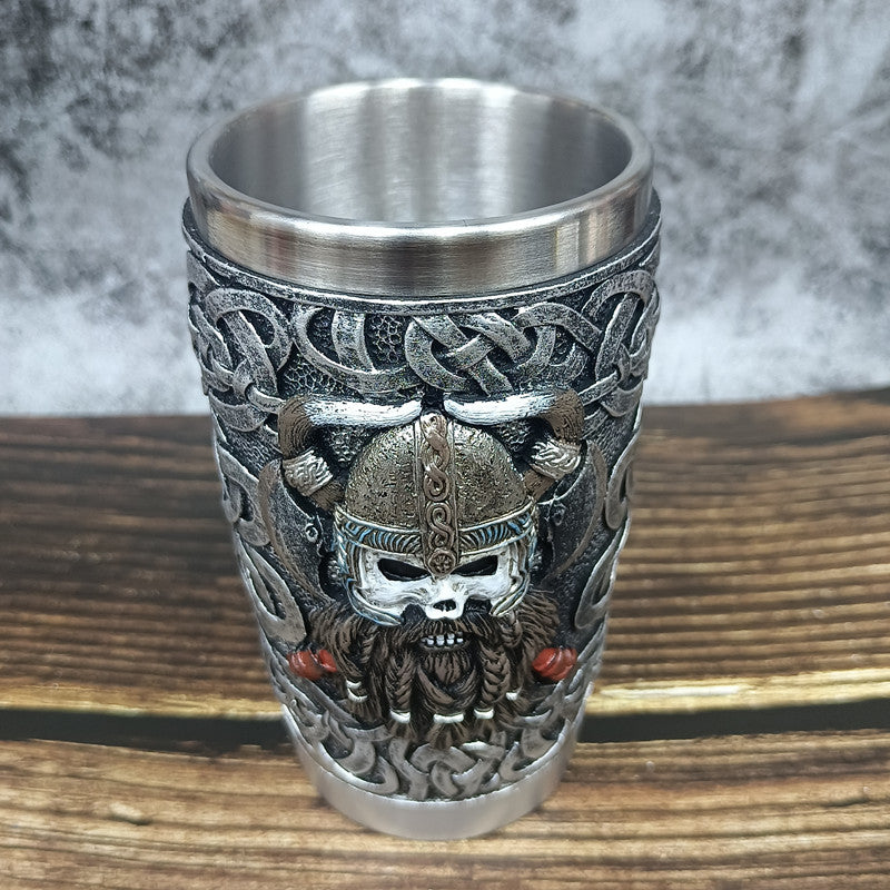 Vintage Viking Coffee Cup Personality | Brodtica.com - Brodtica Vintage Viking Coffee Cup Personality | Brodtica.com Brodtica.com | USA Add some personality to your morning routine with this vintage Viking coffee cup. Enjoy your favorite beverage in style. Product information : Color: as shown in figure Capacity: 301-400ml Style: creative trend Material: resin+stainless steel Size Information: Size: 15.5*8.5cm Packing list: Water cup *1