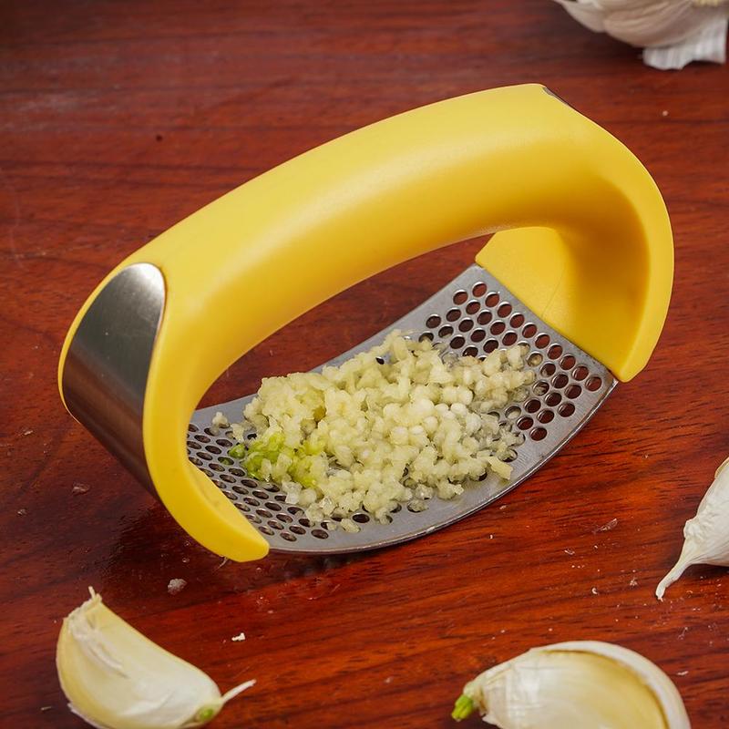 Stainless Steel Garlic Masher Garlic Press Household Manual Curve Fruit Vegetable Tools Kitchen Gadgets | Brodtica.com - Brodtica