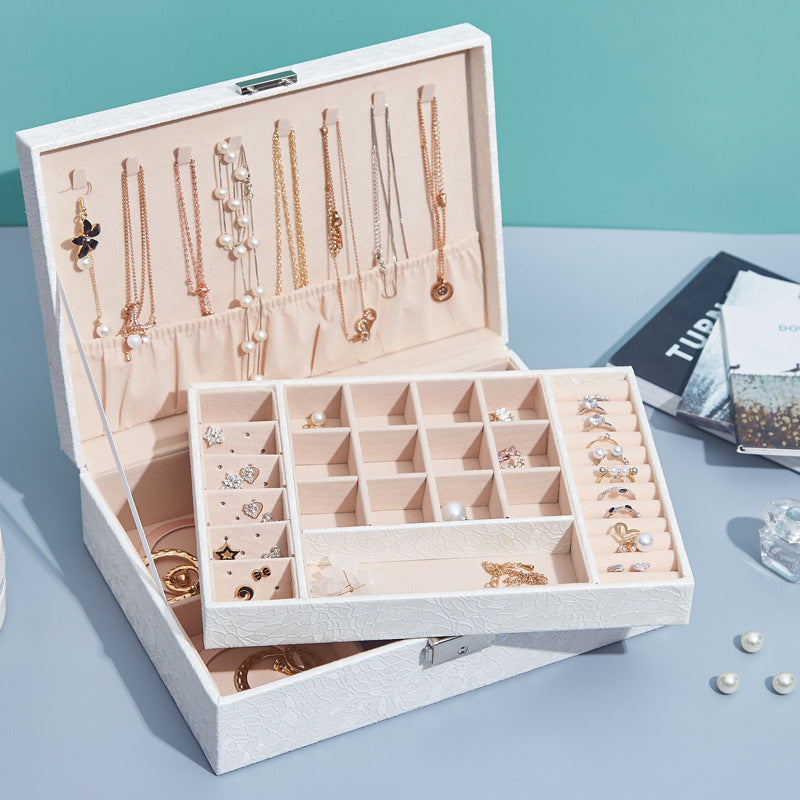 Double layer large capacity jewelry storage box | Brodtica.com - Brodtica Double layer large capacity jewelry storage box | Brodtica.com Presenting our Double Layer Large Capacity Jewelry Storage Box - the ideal answer for keeping your valuable jewelry coordinated and secure. This exquisitely planned storage box offers both style and usefulness, making it an ideal expansion to your dressing table or wardrobe.