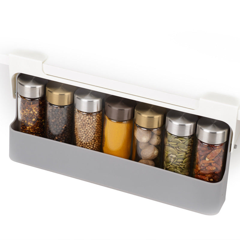 Seasoning Bottle Storage Rack Kitchen Box Hanging Spice Jar Rack Household Punch-free | Brodtica.com - Brodtica