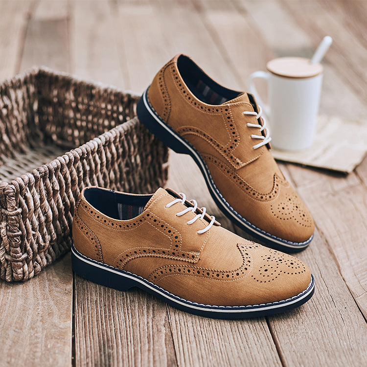 Leather Shoes Men Casual British Formal Groom Youth Business | Brodtica.com - Brodtica Leather Shoes Men Casual British Formal Groom Youth Business | Brodtica.com
Our Leather Shoes for Men are made with accuracy and commitment, setting a new standard for quality. Each pair is a testament to the craft of shoemaking, guaranteeing sturdiness that remains closely connected with style.
