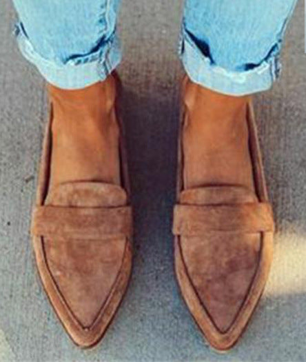 Thick Heel Women's Shoes Mid Heel Single Shoes Casual Pointed Toe | Brodtica.com - Brodtica