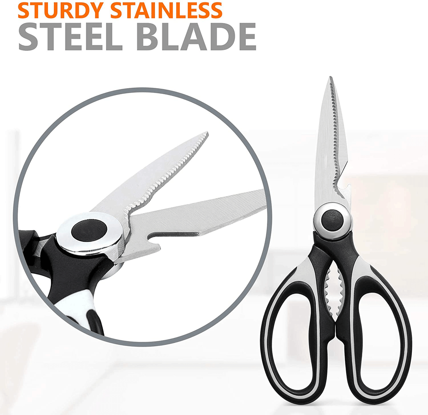 2PC Kitchen Shears Utility Kitchen Scissors Stainless Steel HEAVY DUTY Meat Tool | Brodtica.com - Brodtica