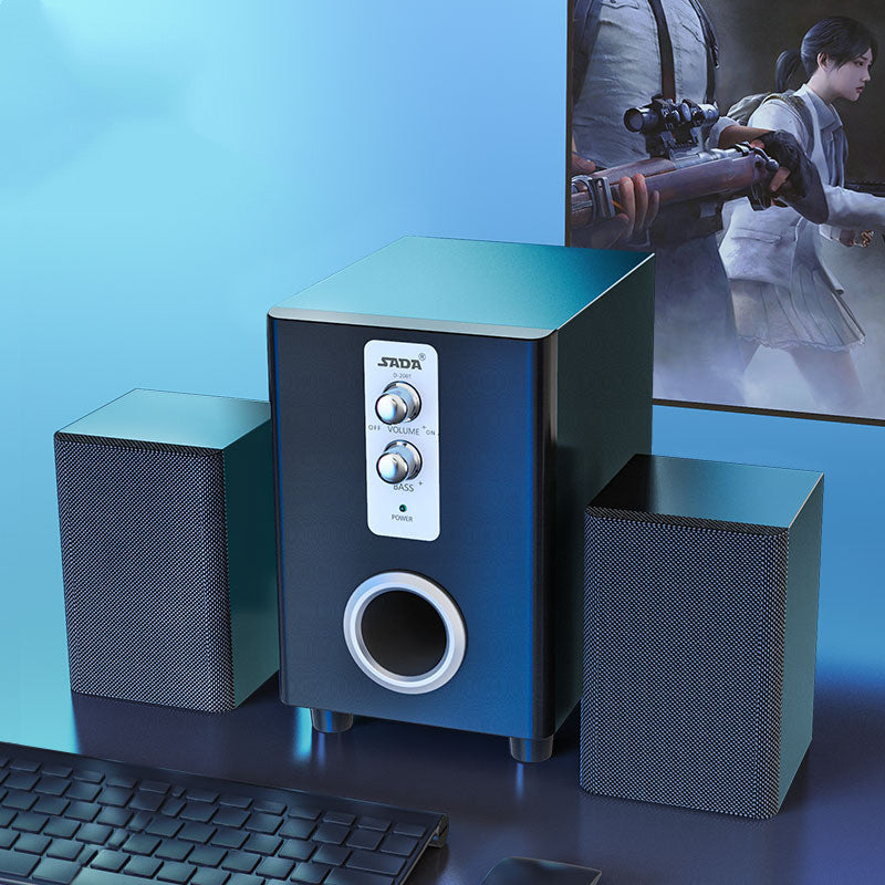 3 in 1 Home Speaker 3.5mm Wired Computer Speakers HD Sound USB Powered Sound Box | Brodtica.com - Brodtica