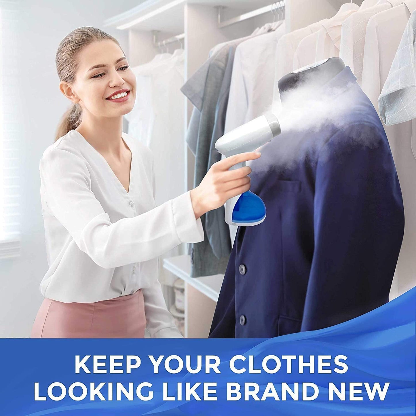 Clothes Steamer 1400 Watt Fast Heat Up Portable Handheld Garment Steamer For Travel And Home Use Wrinkle Remover Clothing Steamer | Brodtica.com - Brodtica