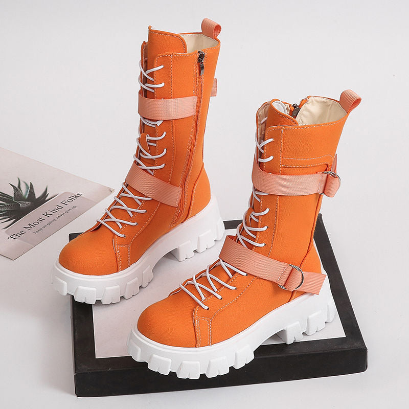 Net Celebrity Skinny Casual Inner Increase All-match Female Boots | Brodtica.com - Brodtica