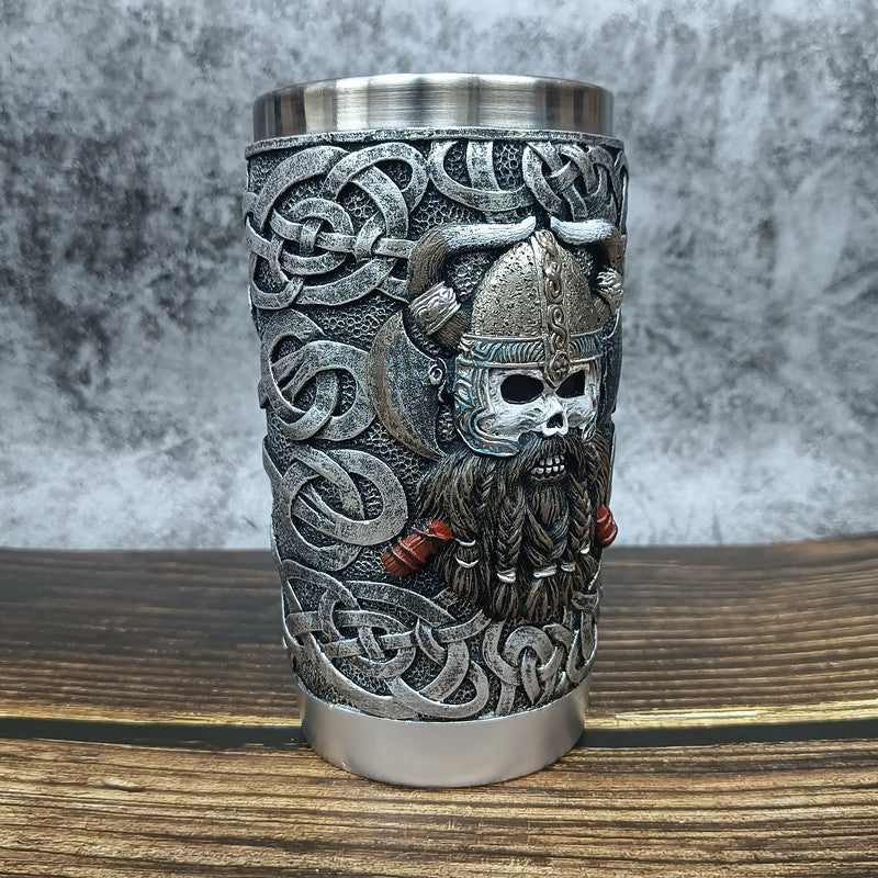 Vintage Viking Coffee Cup Personality | Brodtica.com - Brodtica Vintage Viking Coffee Cup Personality | Brodtica.com Brodtica.com | USA Add some personality to your morning routine with this vintage Viking coffee cup. Enjoy your favorite beverage in style. Product information : Color: as shown in figure Capacity: 301-400ml Style: creative trend Material: resin+stainless steel Size Information: Size: 15.5*8.5cm Packing list: Water cup *1