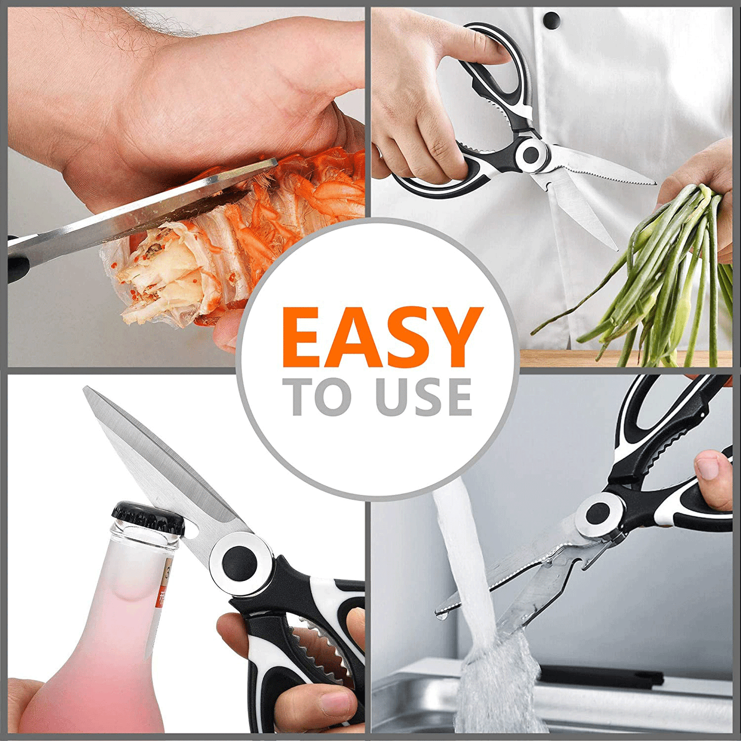 2PC Kitchen Shears Utility Kitchen Scissors Stainless Steel HEAVY DUTY Meat Tool | Brodtica.com - Brodtica