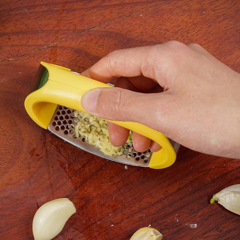 Stainless Steel Garlic Masher Garlic Press Household Manual Curve Fruit Vegetable Tools Kitchen Gadgets | Brodtica.com - Brodtica