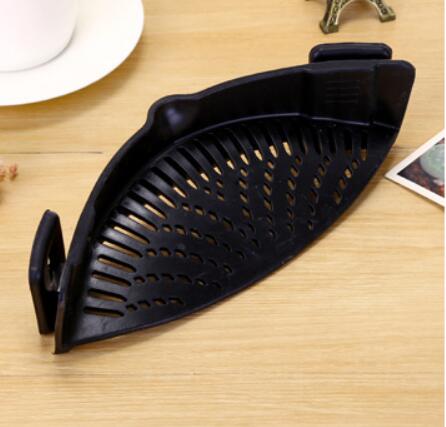 Silicone Clip-on Pot Pan Bowl Funnel Oil Strainer Creative Rice Washing Colander for Draining Liquid Fits All Pot Size | Brodtica.com - Brodtica