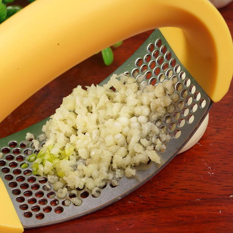 Stainless Steel Garlic Masher Garlic Press Household Manual Curve Fruit Vegetable Tools Kitchen Gadgets | Brodtica.com - Brodtica