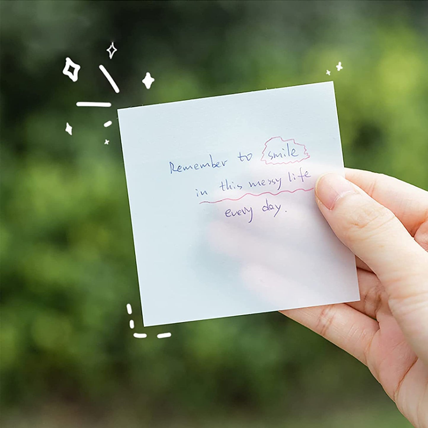 Transparent Sticky Note Pads Waterproof Self-Adhesive Mem | Brodtica.com - Brodtica Transparent Sticky Note Pads Waterproof Self-Adhesive Mem | Brodtica.com Brodtica.com | USA These transparent sticky note pads are waterproof and feature a self-adhesive membrane for versatile use. Product information : Specifications: 50x76 White, 76x76 White, 70x95 White, Size: 9.5cmX7cm, 7.6cmX7.6cm Specification: 50 sheets per book Packing list: Notebook*1