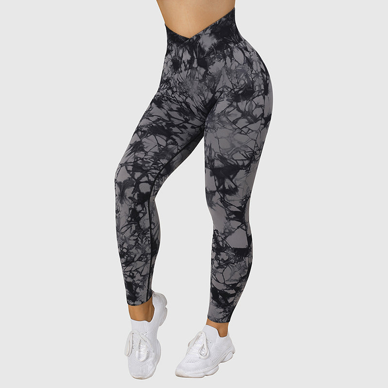 Seamless Tie Dye Leggings Women Yoga Pants Fitness Running Gym Tights | Brodtica.com - Brodtica