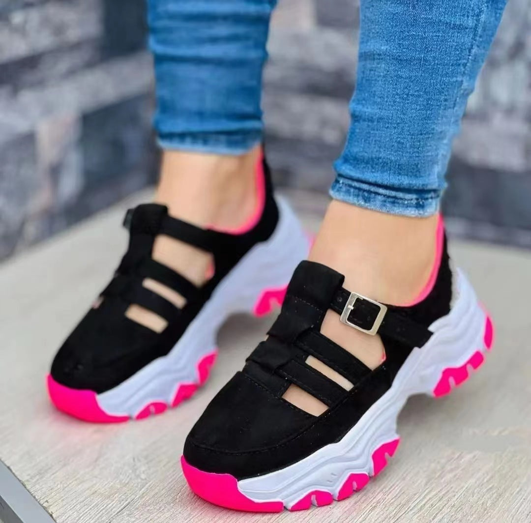 Women's Sports Shoes Buckle Thick-soled Flat Shoes Summer Sandals | Brodtica.com - Brodtica