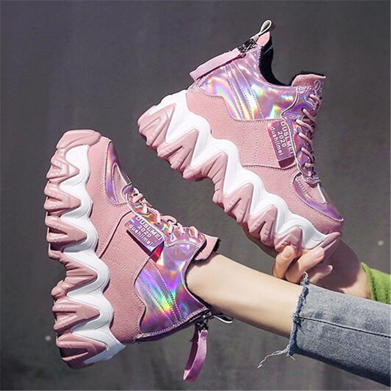 Party Sneakers women's shoes Height increase | Brodtica.com - Brodtica Party Sneakers women's shoes Height increase | Brodtica.com Brodtica.com | USA Step up your party game with our height-increasing women's sneakers - perfect for adding style and comfort to any occasion. Upper: matte Sole: polyurethane Inner: cotton Heel height: 7CM + 3CM Color: black / pink / red