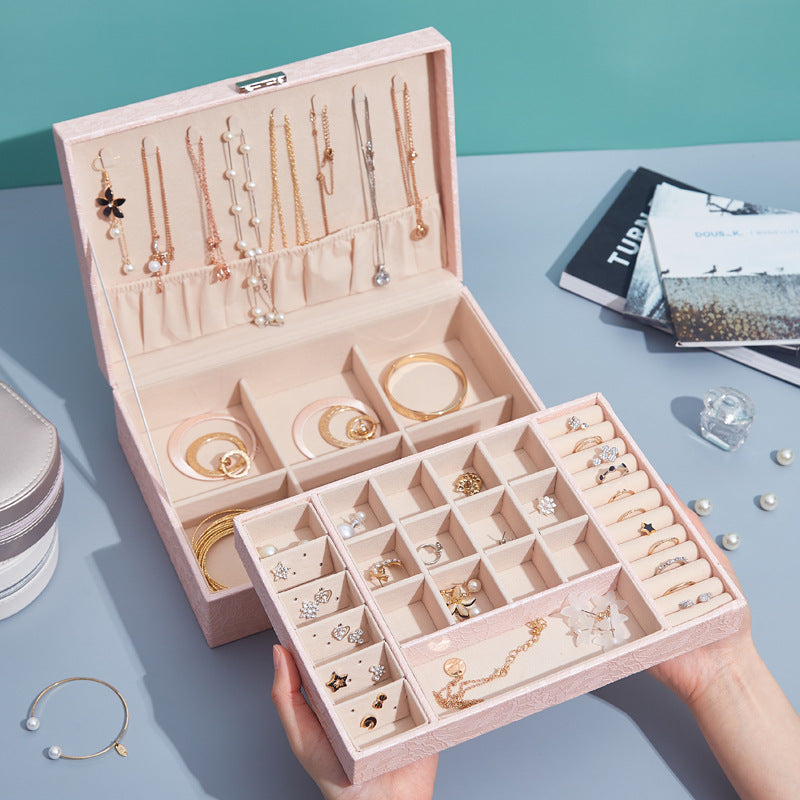 Double layer large capacity jewelry storage box | Brodtica.com - Brodtica Double layer large capacity jewelry storage box | Brodtica.com Presenting our Double Layer Large Capacity Jewelry Storage Box - the ideal answer for keeping your valuable jewelry coordinated and secure. This exquisitely planned storage box offers both style and usefulness, making it an ideal expansion to your dressing table or wardrobe.