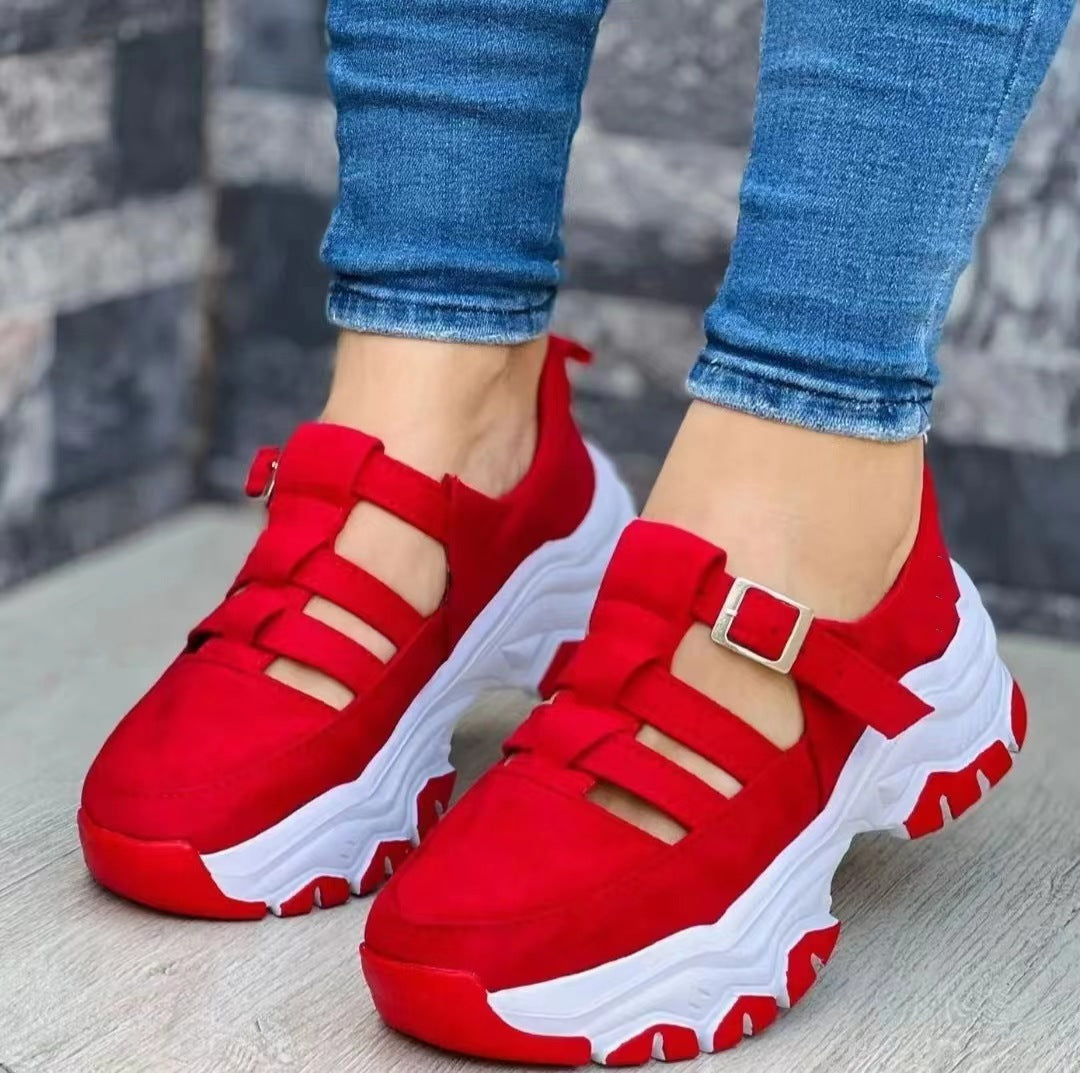 Women's Sports Shoes Buckle Thick-soled Flat Shoes Summer Sandals | Brodtica.com - Brodtica