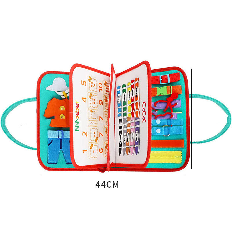 Baby Early Education Preschool Sensory Learning Toy Book Children's Busy Board Dressing And Buttoning Learning | Brodtica.com - Brodtica