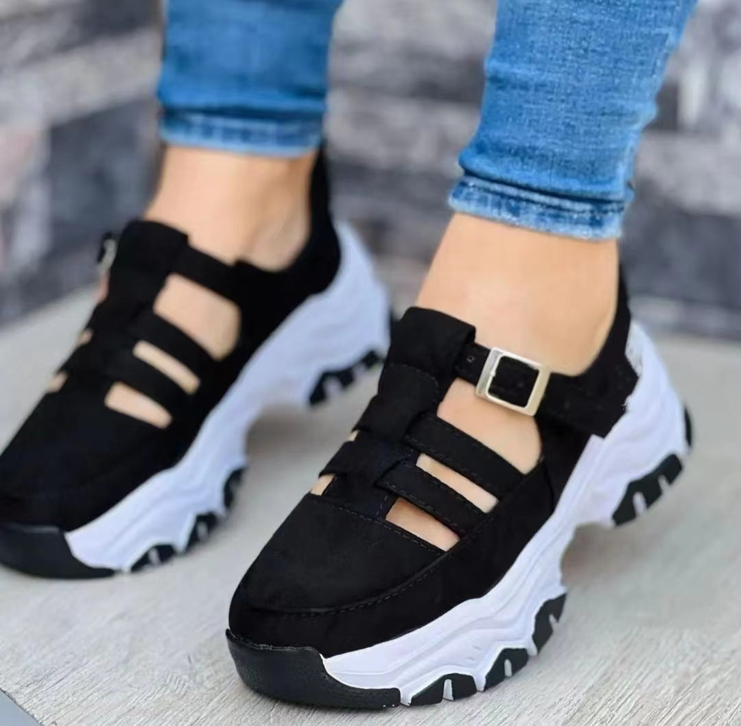 Women's Sports Shoes Buckle Thick-soled Flat Shoes Summer Sandals | Brodtica.com - Brodtica