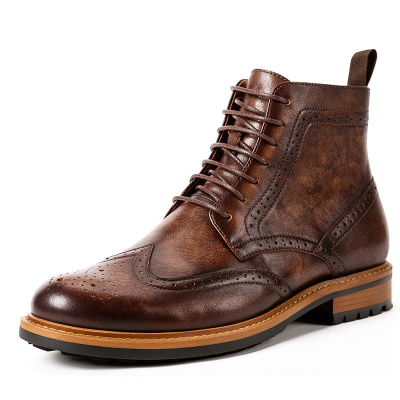 Casual Men's Leather Round Toe Martin Boots | Brodtica.com - Brodtica