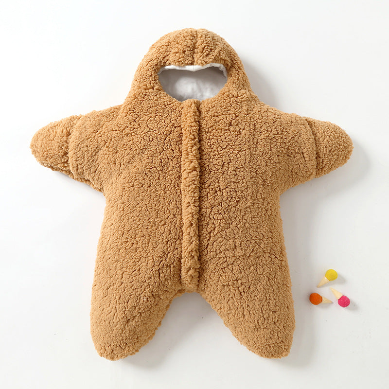 Newborn Cozy Baby Starfish Lamb Velvet Sleeping Bag | Brodtica.com - Brodtica