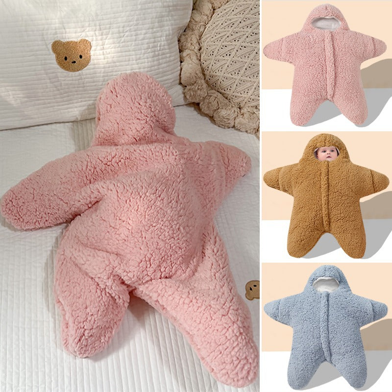 Newborn Cozy Baby Starfish Lamb Velvet Sleeping Bag | Brodtica.com - Brodtica
