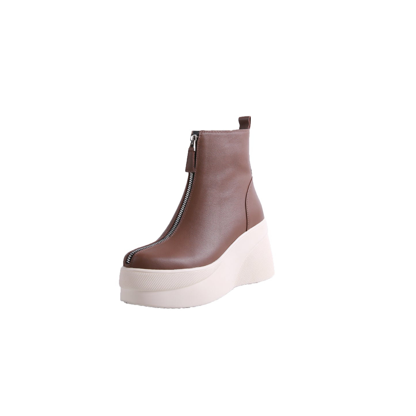 Short Boots Leather All-match Wedge Heel | Brodtica.com - Brodtica