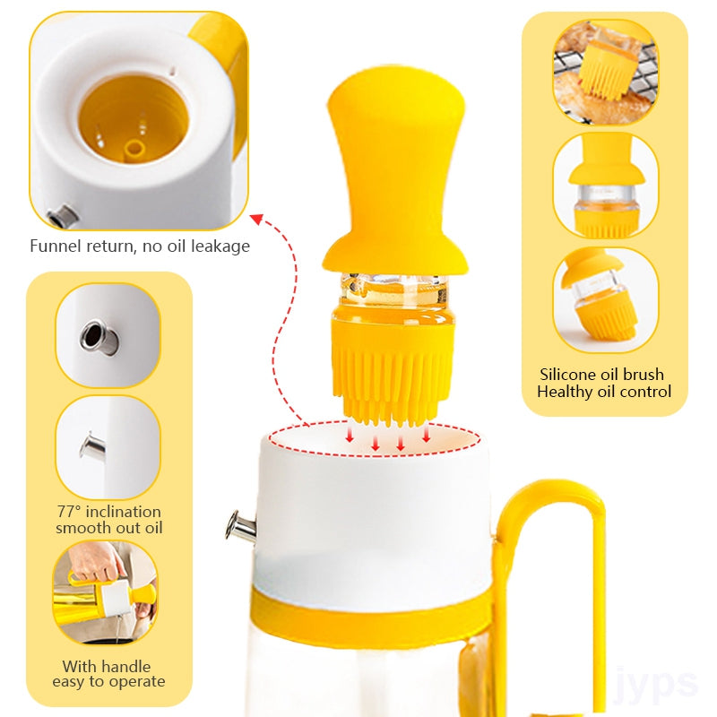 Multi-Functional Oil Dispenser with Silicone Brush for BBQ | Brodtica.com - Brodtica