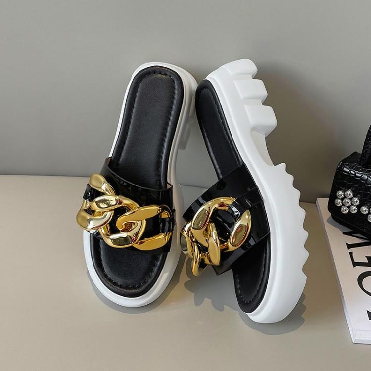 Lazy Slippers Cowhide Patent Leather Adhesive Shoes Platform | Brodtica.com - Brodtica Lazy Slippers Cowhide Patent Leather Adhesive Shoes Platform | Brodtica.com In the domain of footwear, solace and style are much of the time thought about an uncommon mix. At Brodtica.com, we challenge this thought with our noteworthy creation: the Lazy Slippers in Cowhide Patent Leather with Adhesive Shoes Platform. Step into a reality where extravagance meets comfort, and each step is an assertion.