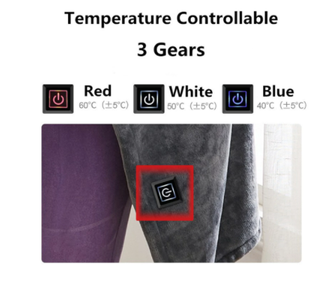 Winter Flannel Heated Blanket Cold Protection Body Warmer Usb Heated Warm Shawl Electric Heated Plush Blanket | Brodtica.com - Brodtica