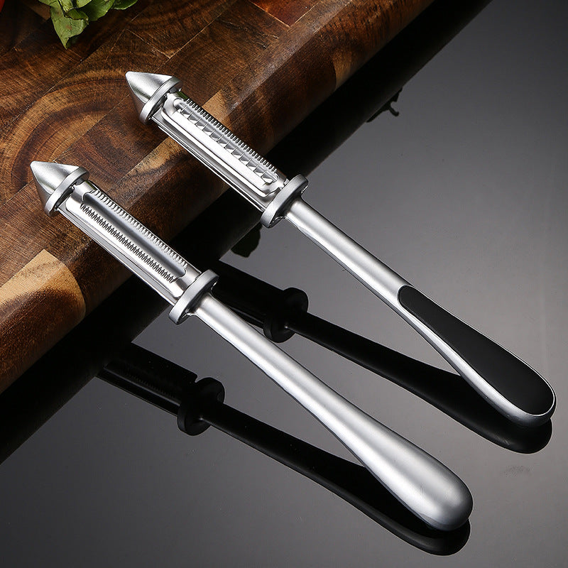Zinc Alloy Double-sided Peeling Knife | Brodtica.com - Brodtica Zinc Alloy Double-sided Peeling Knife | Brodtica.com Brodtica.com | USA High-quality zinc alloy double-sided peeling knife, perfect for peeling fruits and vegetables with precision and ease. Product Information: Material: Zinc Alloy Color: silver Process: Polishing process Package Metal peeler*1