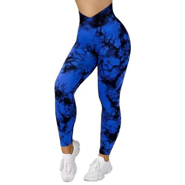 Seamless Tie Dye Leggings Women Yoga Pants Fitness Running Gym Tights | Brodtica.com - Brodtica