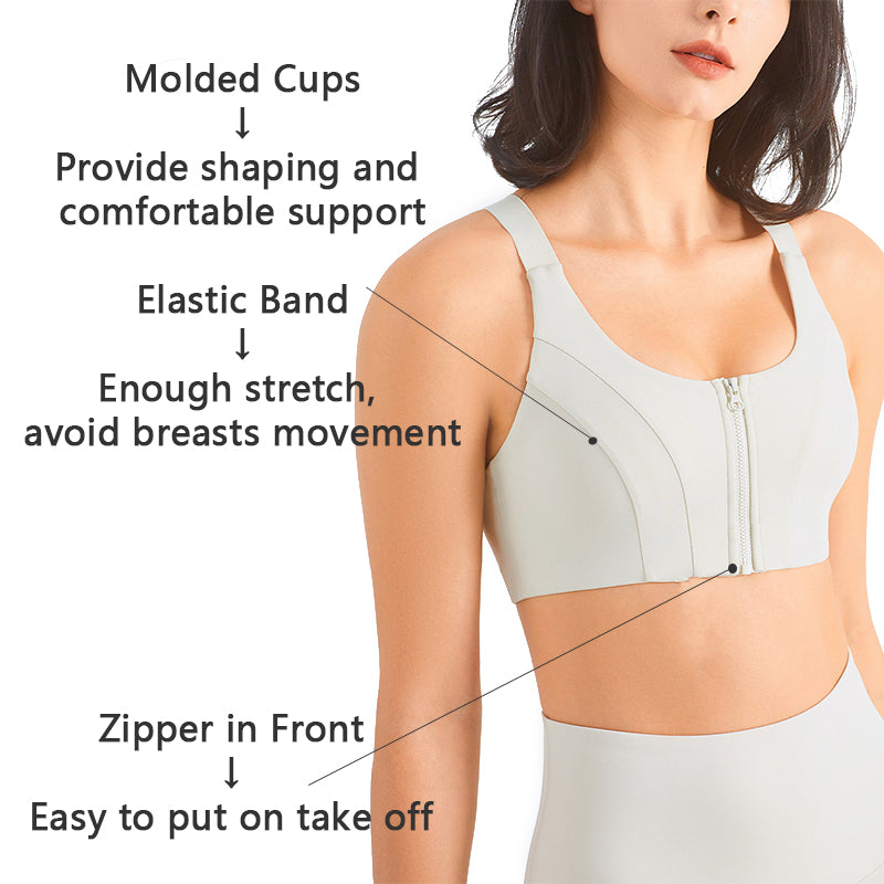 Women's Sports Bra with Front Closure workout and Shock Absorption | Brodtica.com - Brodtica