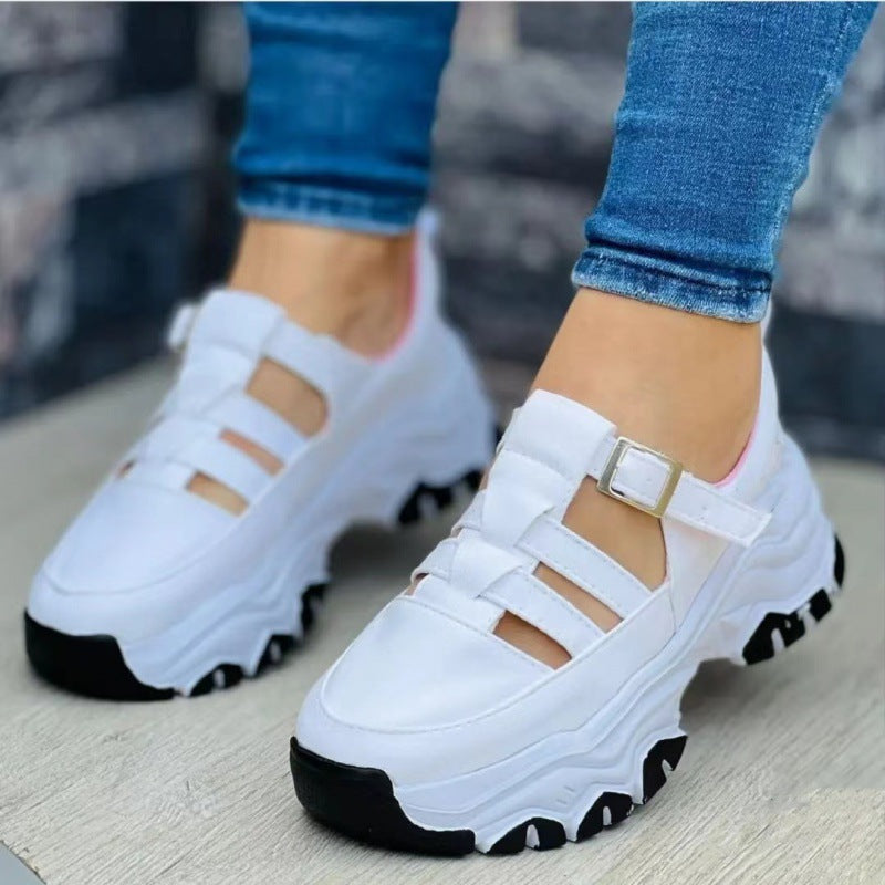 Women's Sports Shoes Buckle Thick-soled Flat Shoes Summer Sandals | Brodtica.com - Brodtica