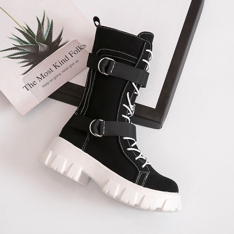 Net Celebrity Skinny Casual Inner Increase All-match Female Boots | Brodtica.com - Brodtica