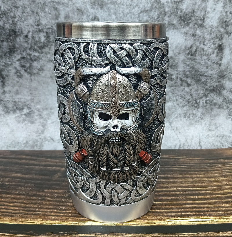 Vintage Viking Coffee Cup Personality | Brodtica.com - Brodtica Vintage Viking Coffee Cup Personality | Brodtica.com Brodtica.com | USA Add some personality to your morning routine with this vintage Viking coffee cup. Enjoy your favorite beverage in style. Product information : Color: as shown in figure Capacity: 301-400ml Style: creative trend Material: resin+stainless steel Size Information: Size: 15.5*8.5cm Packing list: Water cup *1