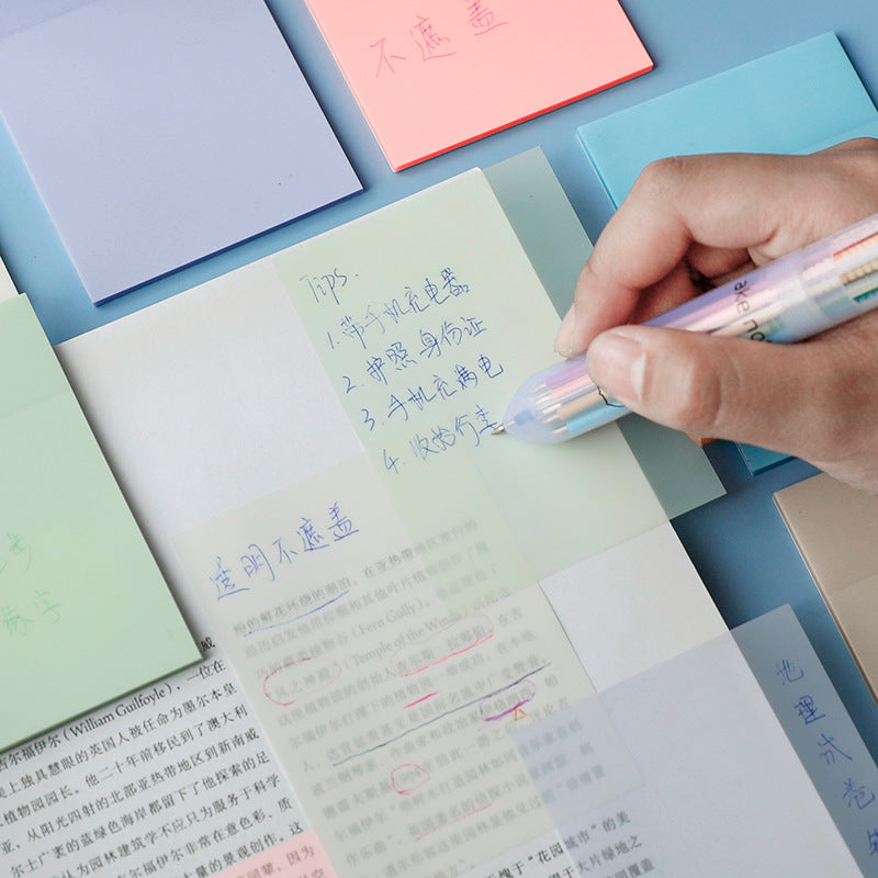 Transparent Sticky Note Pads Waterproof Self-Adhesive Mem | Brodtica.com - Brodtica Transparent Sticky Note Pads Waterproof Self-Adhesive Mem | Brodtica.com Brodtica.com | USA These transparent sticky note pads are waterproof and feature a self-adhesive membrane for versatile use. Product information : Specifications: 50x76 White, 76x76 White, 70x95 White, Size: 9.5cmX7cm, 7.6cmX7.6cm Specification: 50 sheets per book Packing list: Notebook*1