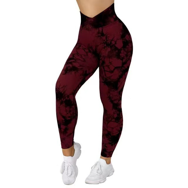 Seamless Tie Dye Leggings Women Yoga Pants Fitness Running Gym Tights | Brodtica.com - Brodtica