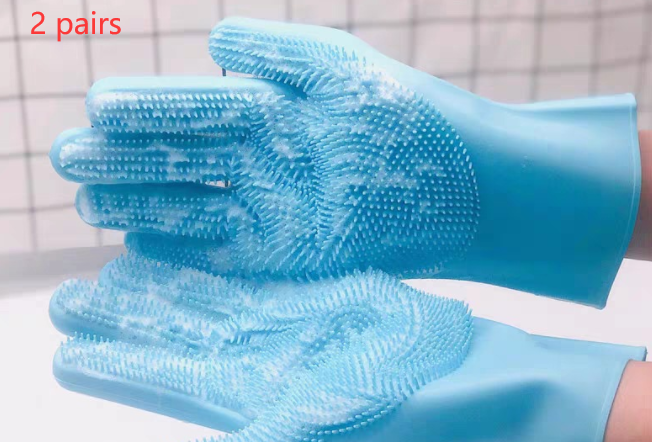 Silicone Dog Grooming Hair Comb Puppy Brush Glove Bath Cleaning Brushes Small Dog Cat Massage Pet Grooming Gloves | Brodtica.com - Brodtica