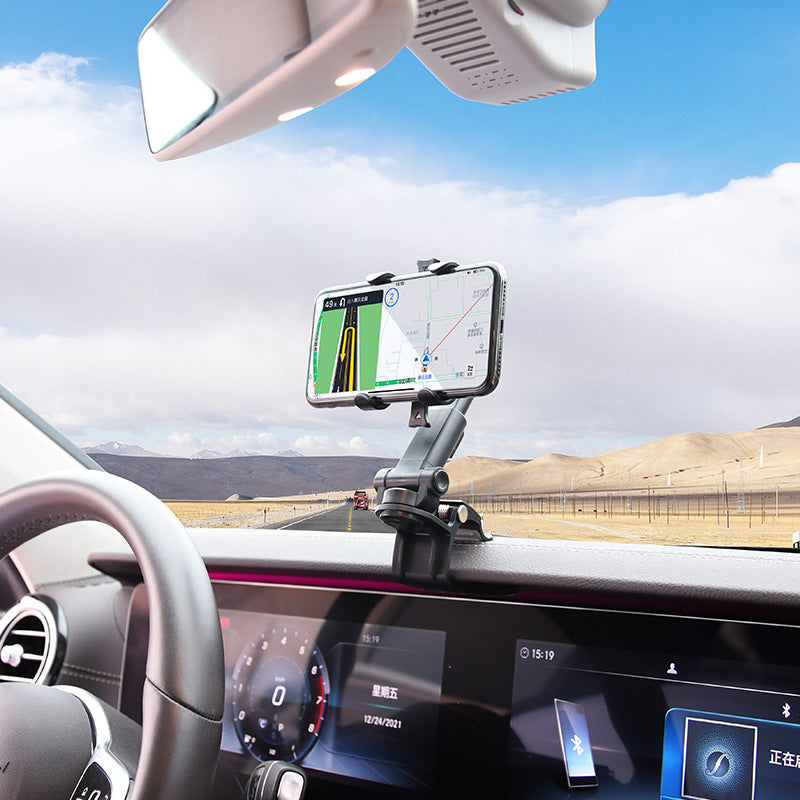 Sun Visor Chuck Car Mount Multifunctional Navigation Mount Rearview Mirror Holder Car Mobile | Brodtica.com - Brodtica