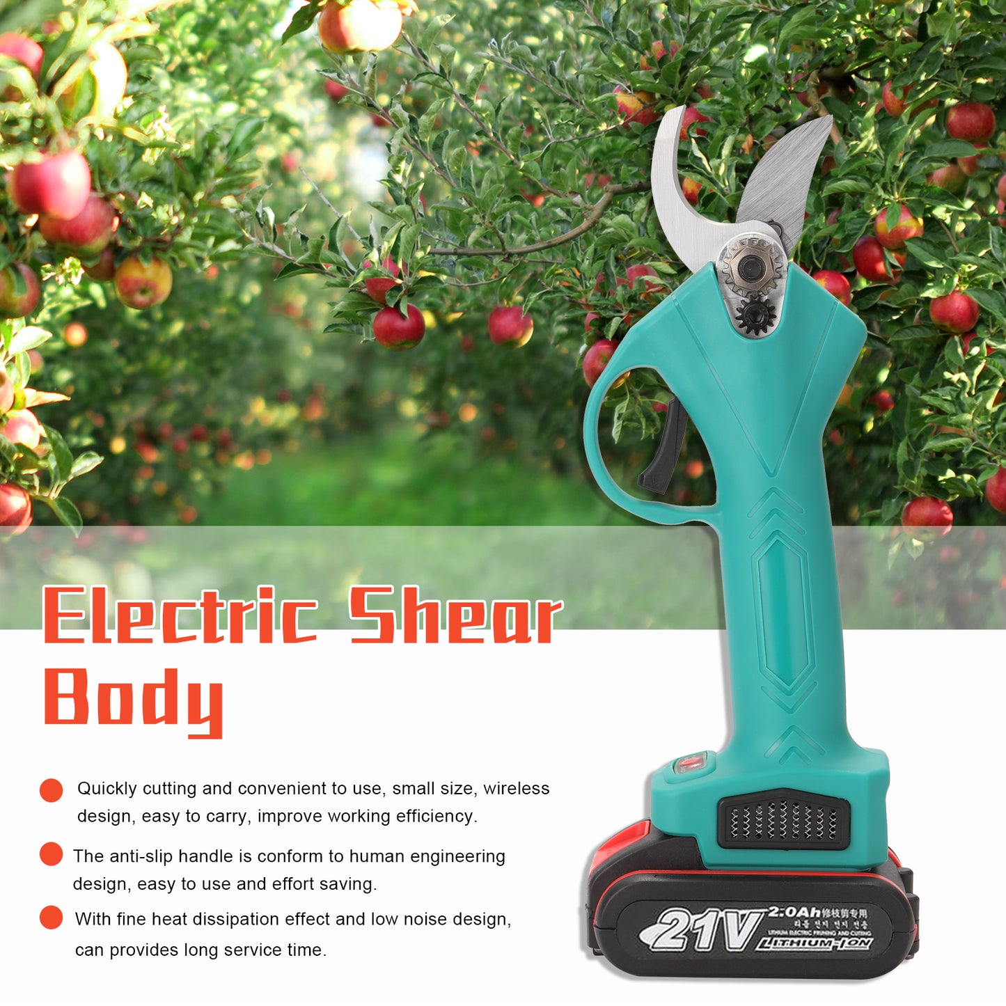 Lithium Electric Pruning Shears For Horticultural Fruit Trees | Brodtica.com - Brodtica