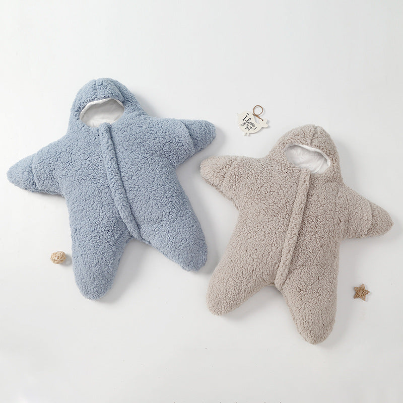 Newborn Cozy Baby Starfish Lamb Velvet Sleeping Bag | Brodtica.com - Brodtica