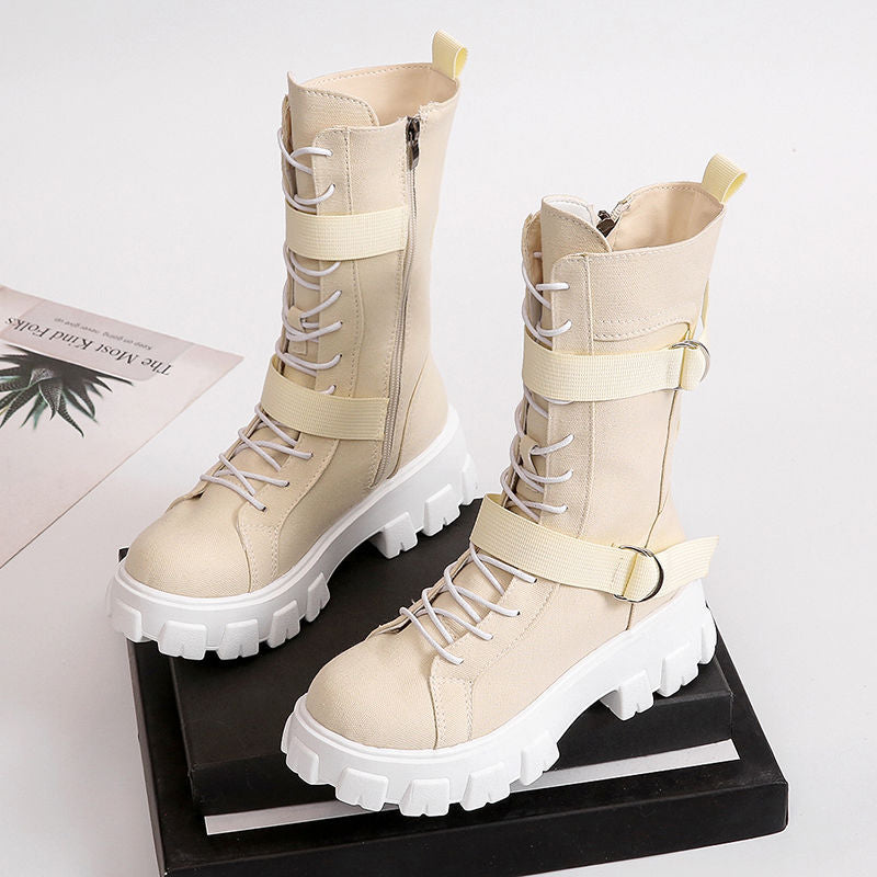 Net Celebrity Skinny Casual Inner Increase All-match Female Boots | Brodtica.com - Brodtica