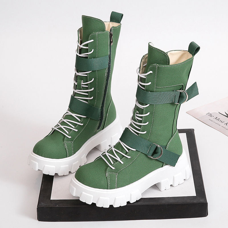 Net Celebrity Skinny Casual Inner Increase All-match Female Boots | Brodtica.com - Brodtica