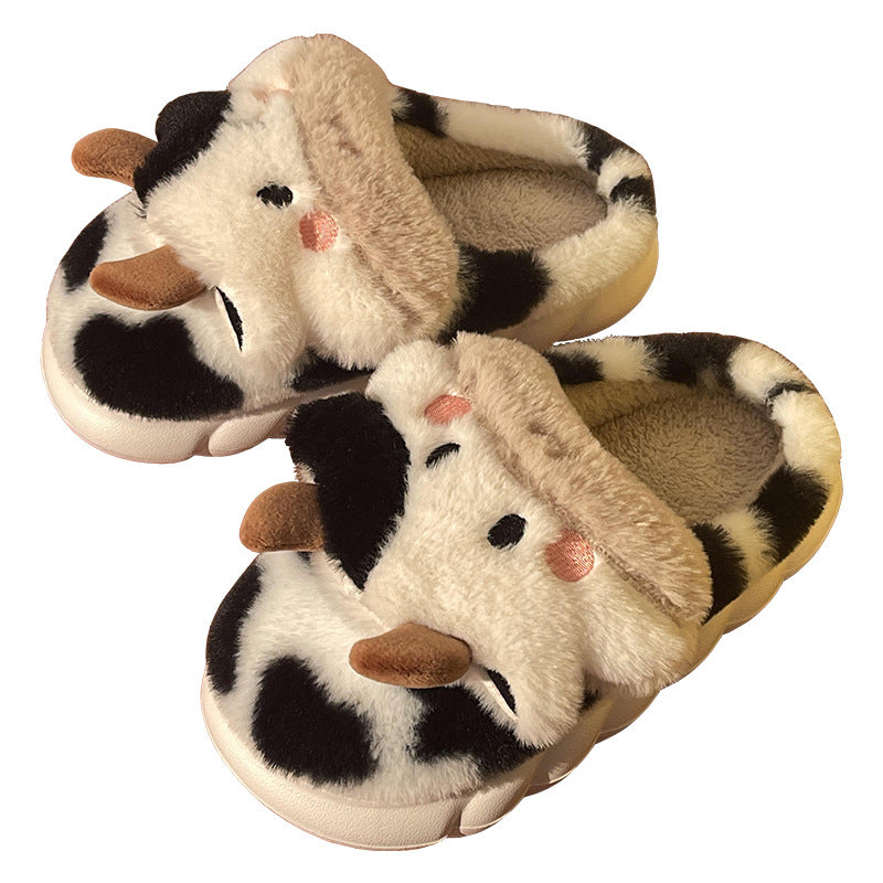 Soft and Comfy Cow House Slippers - Fluffy Cozy and Adorable Cow Print | Brodtica.com - Brodtica